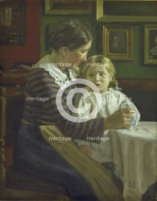 Feeding Marie, 1906. Creator: Joakim Skovgaard.