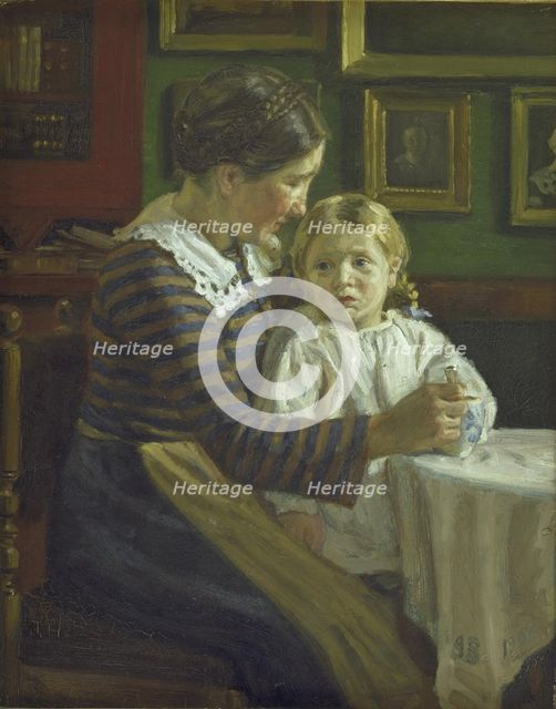 Feeding Marie, 1906. Creator: Joakim Skovgaard.