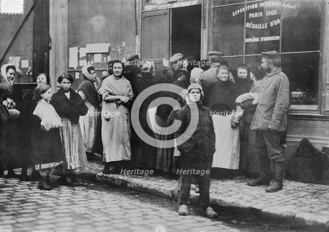 Feeding poor in Noyon, between c1915 and c1920. Creator: Bain News Service.