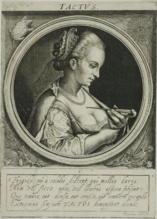 Feeling, plate five from The Five Senses, n.d. Creator: Jacob van der Heyden