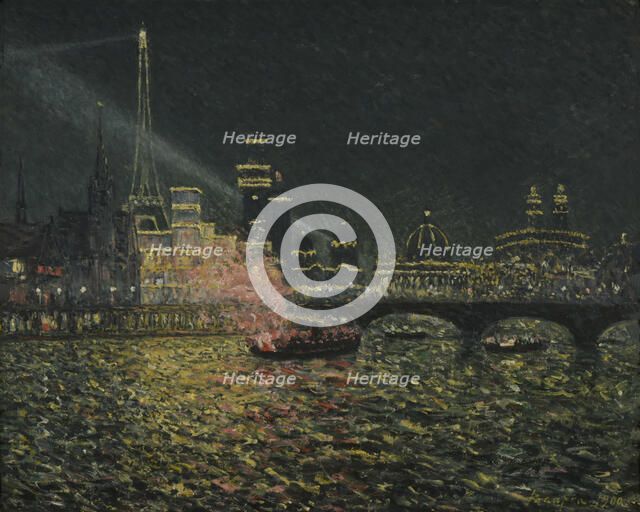 Féerie nocturne: Exposition universelle 1900 (Nocturnal festivities: World's Fair 1900), 1900. Creator: Maufra, Maxime (1861-1918).