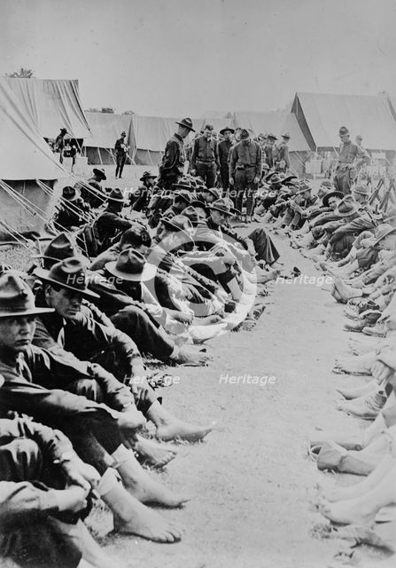 Feet inspection, 3 June 1918. Creator: Bain News Service.