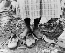 Feet of Negro cotton hoer near Clarksdale, Mississippi, 1937. Creator: Dorothea Lange
