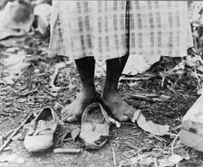 Feet of Negro cotton hoer near Clarksdale, Mississippi, 1937. Creator: Dorothea Lange