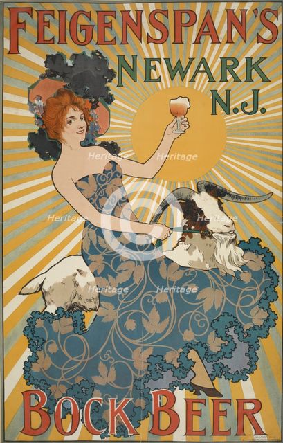 Feigenspan's bock beer, c1895 - 1917. Creator: Robert A Welcke.