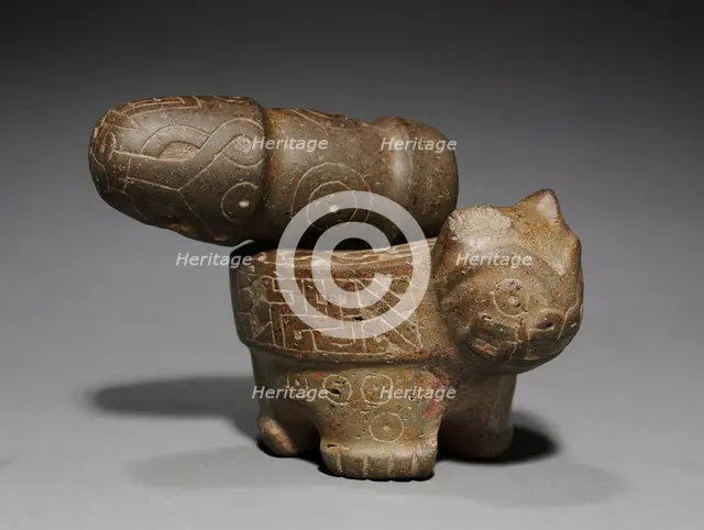Feline Mortar and Pestle, 700 BC-1. Creator: Unknown.