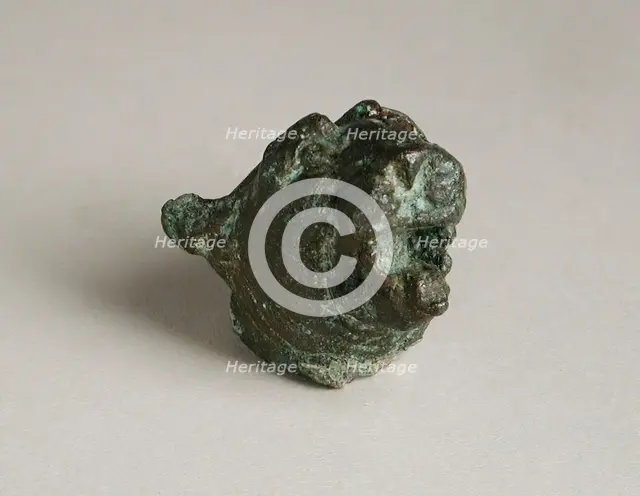 Feline Head Figurine, Roman Period (100-400 CE) or later. Creator: Unknown.