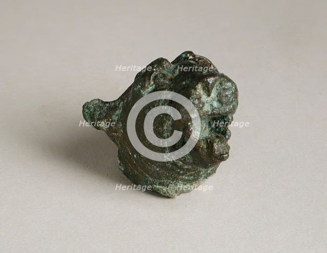 Feline Head Figurine, Roman Period (100-400 CE) or later. Creator: Unknown.