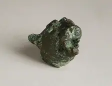 Feline Head Figurine, Roman Period (100-400 CE) or later. Creator: Unknown