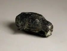 Feline Head Figurine, Roman Period (30 BCE-395 CE) or later. Creator: Unknown