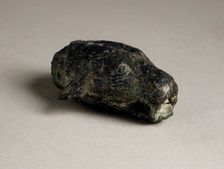 Feline Head Figurine, Roman Period (30 BCE-395 CE) or later. Creator: Unknown