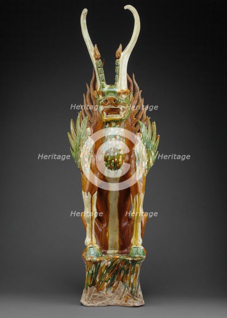 Feline-Headed Guardian Beast (Zhenmushou), Tang dynasty (618-907 A.D.), first half of 8th century. Creator: Unknown.