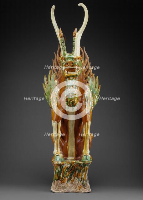Feline-Headed Guardian Beast (Zhenmushou), Tang dynasty (618-907 A.D.), first half of 8th century. Creator: Unknown.