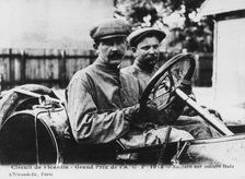 Felice Nazzaro behind the wheel of an Itala, French Grand Prix, Amiens, 1913