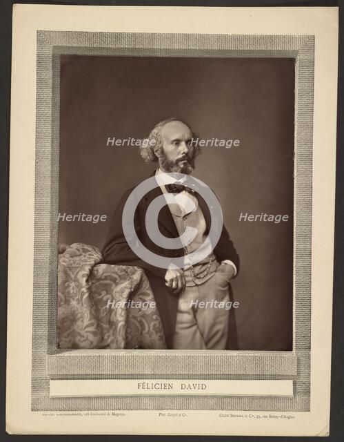 Félicién David, about 1870-1875. Creator: Bertall.