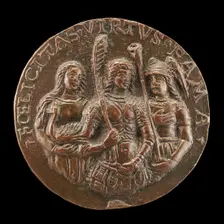 Felicity, Virtue, and Fame [reverse], c. 1490. Creator: Unknown