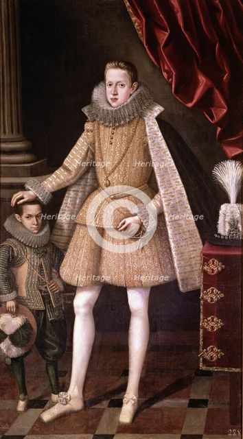 Felipe IV (1605-1665), King of Spain, ' Philip IV and the dwarf protruding ' oil painting.