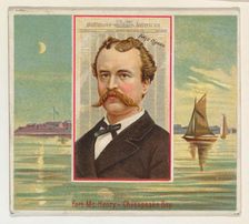 Felix Agnus, Baltimore American, from the American Editors series (N35) for Allen & Ginter..., 1887. Creator: Allen & Ginter