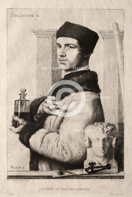 Félix Bracquemond. Creator: Paul Rajon (French, 1842/43-1888).