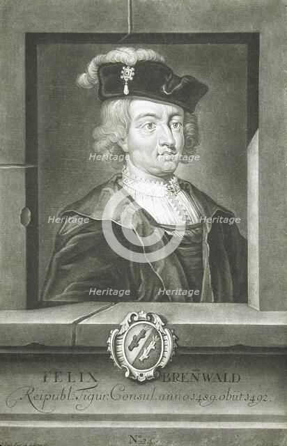 Felix Brenwald, c1756. Creator: Sebastian Walch.