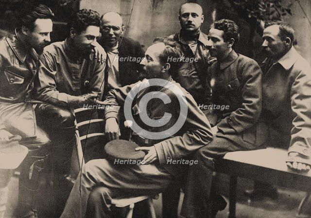 Felix Dzerzhinsky (1877-1926) and members of the Cheka college, 1918-1919. Creator: Unknown photographer.