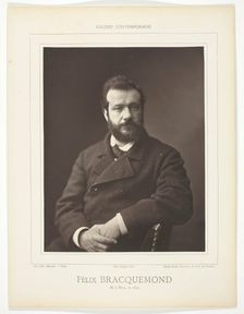 Félix Henri Bracquemond (French painter and printmaker, 1833-1914), 1875/78. Creator: Emile Courtin