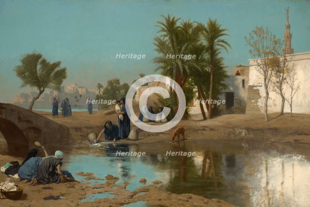 Fellah Women Drawing Water, c1873-75. Creator: Jean-Leon Gerome.