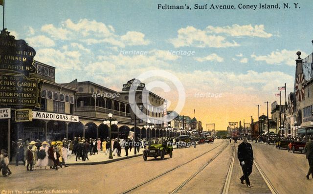 Feltman's, Surf Avenue, Coney Island, New York City, New York, USA, 1916. Artist: Unknown