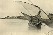 Felucca on the Nile at Kom Ombo, Egypt, 1898. Creator: Christian Wilhelm Allers