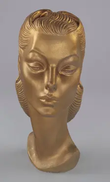 Female mannequin head from Mae's Millinery Shop, 1941-1994. Creator: Unknown