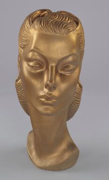 Female mannequin head from Mae's Millinery Shop, 1941-1994. Creator: Unknown