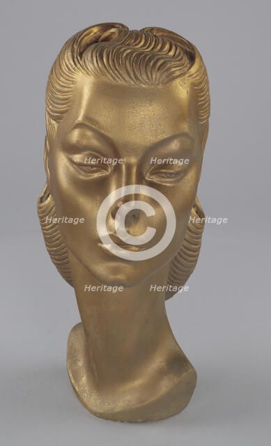 Female mannequin head from Mae's Millinery Shop, 1941-1994. Creator: Unknown.