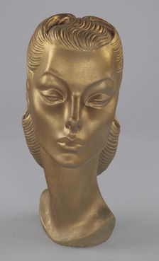 Female mannequin head from Mae's Millinery Shop, 1941-1994. Creator: Unknown