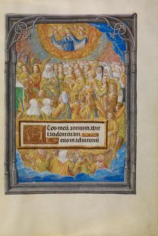 Female Martyrs and Saints Worshiping the Lamb of God; Spinola Hours, about 1510-1520. Creator: Master of James IV of Scotland