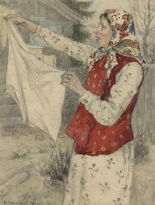 Female Migrant from Arkhangelsk Province to Krasnoyarsk in Siberia. Old Believer, 1904. Creator: Boris Vasilievich Smirnov
