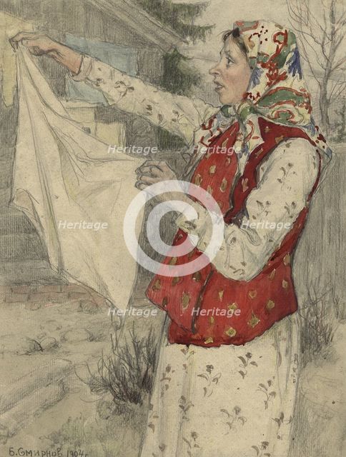 Female Migrant from Arkhangelsk Province to Krasnoyarsk in Siberia. Old Believer, 1904. Creator: Boris Vasilievich Smirnov.