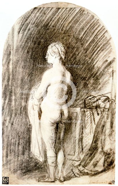'Female Nude', 17th century. Artist: Rembrandt Harmensz van Rijn    