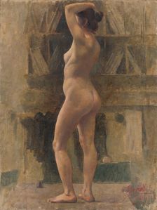Female Nude, 1889. Creator: Andor Boruth