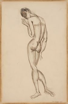 Female Nude, Back View, 1909. Creator: Max Weber