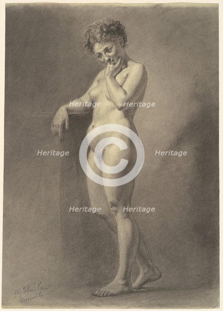 Female Nude, c. 1872. Creator: Walter Shirlaw.