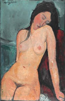 Female Nude , c. 1916. Creator: Modigliani, Amedeo (1884-1920)