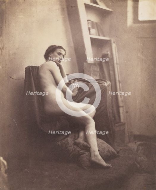 [Female Nude in Studio], 1856-59. Creator: Frank Chauvassaigne.
