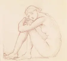 Female nude - study, 1864-65. Creator: Sir Edward Coley Burne-Jones