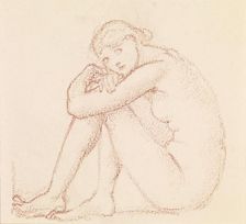Female nude - study, 1864-65. Creator: Sir Edward Coley Burne-Jones