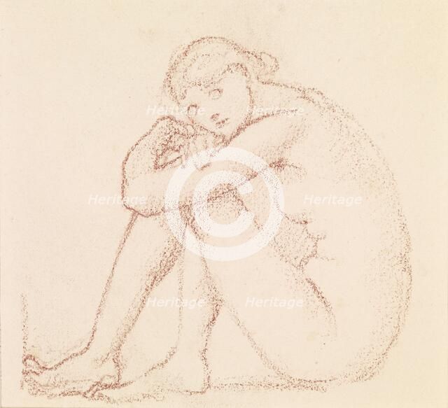 Female nude - study, 1864-65. Creator: Sir Edward Coley Burne-Jones.