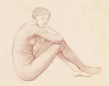 Female nude - study, 1864-1865. Creator: Sir Edward Coley Burne-Jones