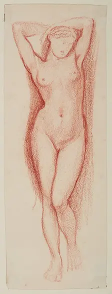 Female nude - study, 1864. Creator: Sir Edward Coley Burne-Jones