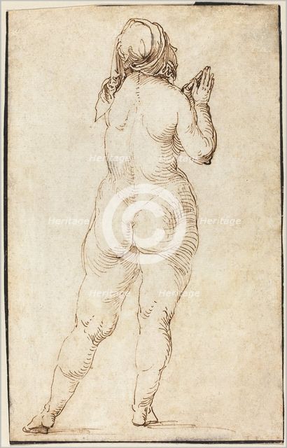 Female Nude Praying, 1497/1500. Creator: Albrecht Durer.