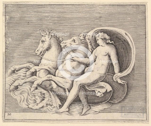 Female Nude with Two Seahorses, published ca. 1599-1622. Creator: Unknown.