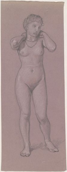Female Nude with Necklace, 1870s-1880s. Creator: Elihu Vedder